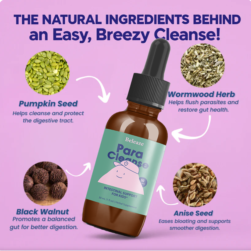 ParaCleanse - Parasite Cleanse for Kids | Natural Intestinal & Gut Health Support