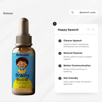 Brainy Boost - Liquid Herbal Focus Supplement with Ginkgo Biloba